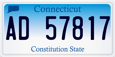 CT license plate AD57817