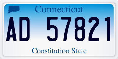 CT license plate AD57821