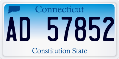 CT license plate AD57852