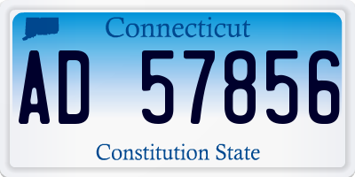 CT license plate AD57856