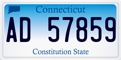 CT license plate AD57859