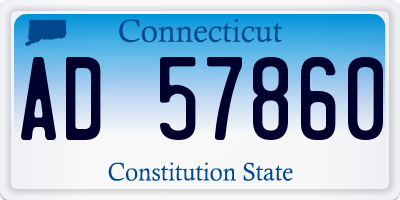 CT license plate AD57860