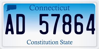 CT license plate AD57864
