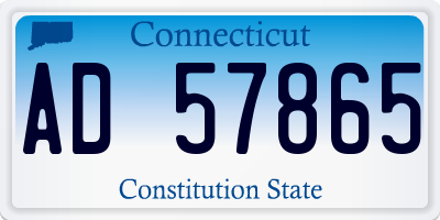 CT license plate AD57865
