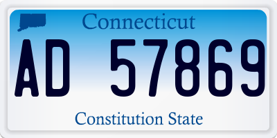 CT license plate AD57869