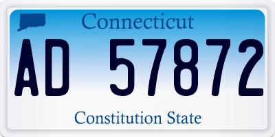 CT license plate AD57872