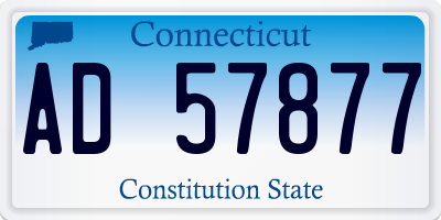CT license plate AD57877