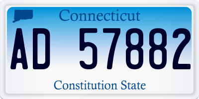 CT license plate AD57882