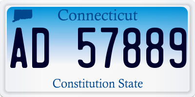 CT license plate AD57889