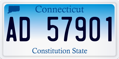CT license plate AD57901