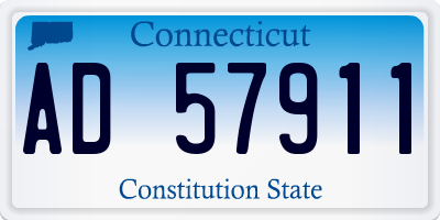 CT license plate AD57911