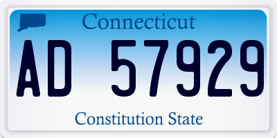 CT license plate AD57929