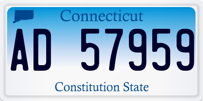 CT license plate AD57959