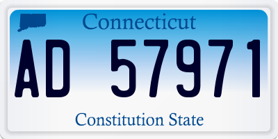 CT license plate AD57971