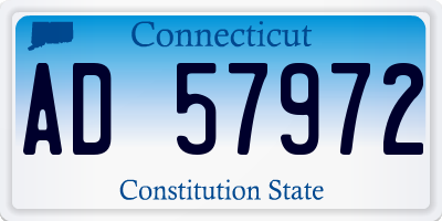 CT license plate AD57972