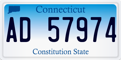 CT license plate AD57974