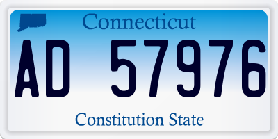 CT license plate AD57976