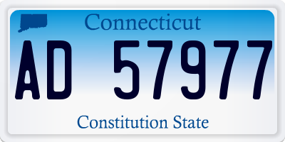 CT license plate AD57977