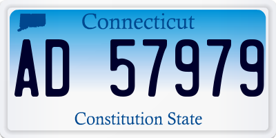 CT license plate AD57979