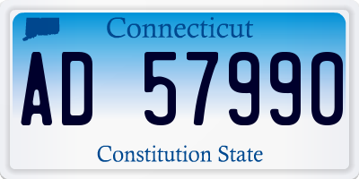 CT license plate AD57990