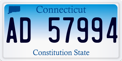 CT license plate AD57994