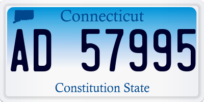 CT license plate AD57995
