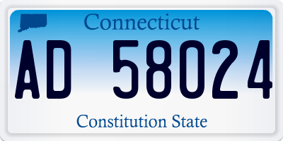 CT license plate AD58024