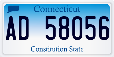 CT license plate AD58056