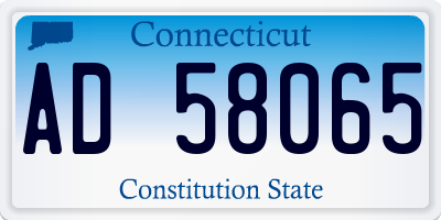 CT license plate AD58065