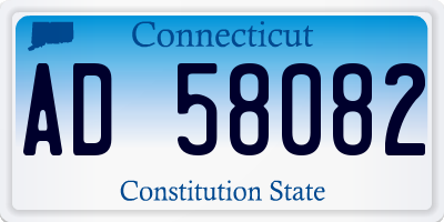 CT license plate AD58082