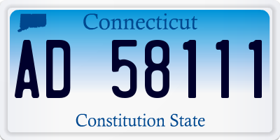 CT license plate AD58111