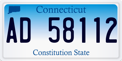 CT license plate AD58112