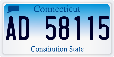 CT license plate AD58115