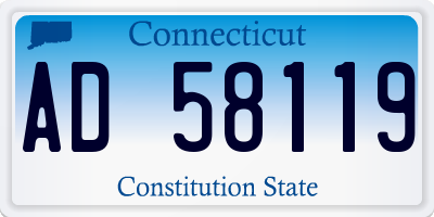 CT license plate AD58119