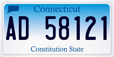 CT license plate AD58121