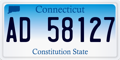 CT license plate AD58127