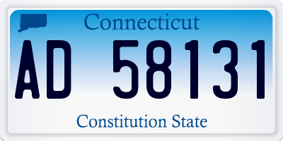 CT license plate AD58131