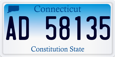 CT license plate AD58135