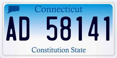 CT license plate AD58141