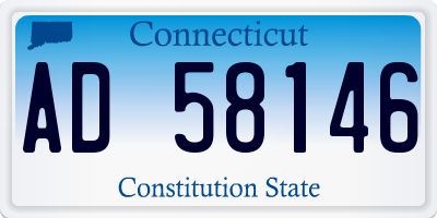 CT license plate AD58146