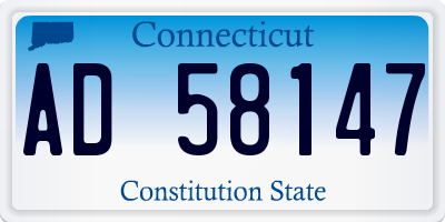 CT license plate AD58147