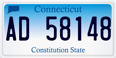 CT license plate AD58148