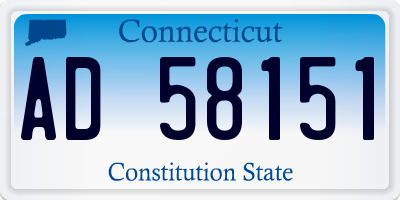 CT license plate AD58151