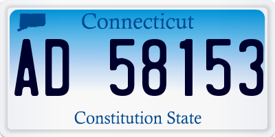 CT license plate AD58153