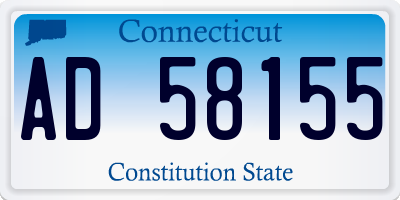 CT license plate AD58155