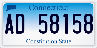 CT license plate AD58158