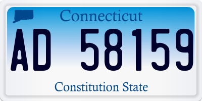 CT license plate AD58159