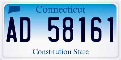 CT license plate AD58161