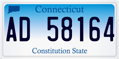 CT license plate AD58164
