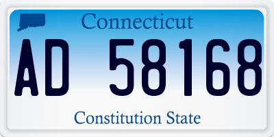 CT license plate AD58168
